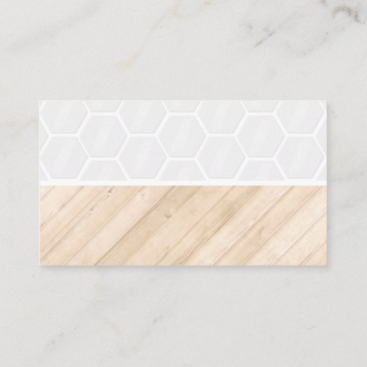 ハウスブルームロゴ |木材とタイルの床 名刺 (裏面)