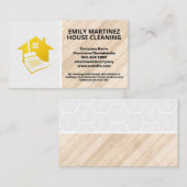 ハウスブルームロゴ |木材とタイルの床 名刺 (正面/裏面)