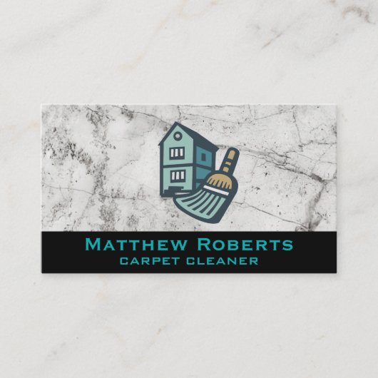 ハウスブルームロゴ |白大理石 名刺 (正面)