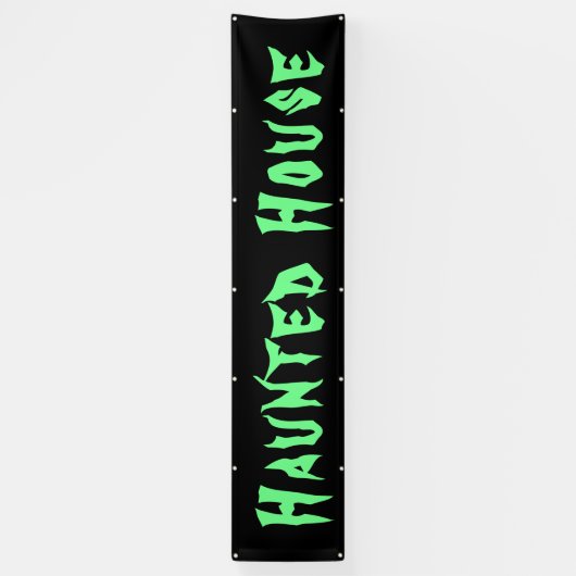 ハウスブ幽霊のよく出るラックグリーンハロウィーンラージアウトドア 横断幕 (縦)