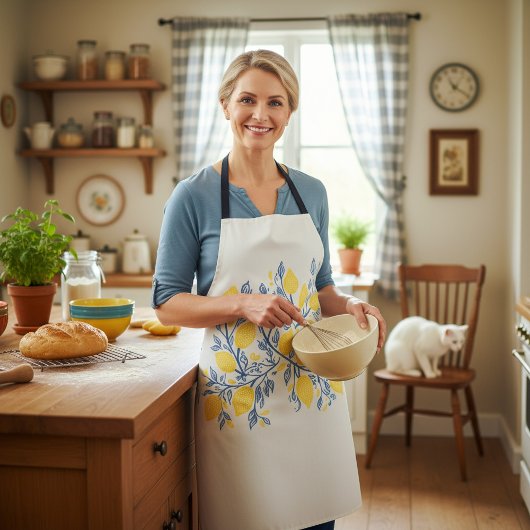 ハウスプラはっきりしたントズカラフルウッドカットスタイル エプロン