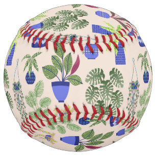 ハウスプランツサボタススクレント赤面ピンクパターン ソフトボール