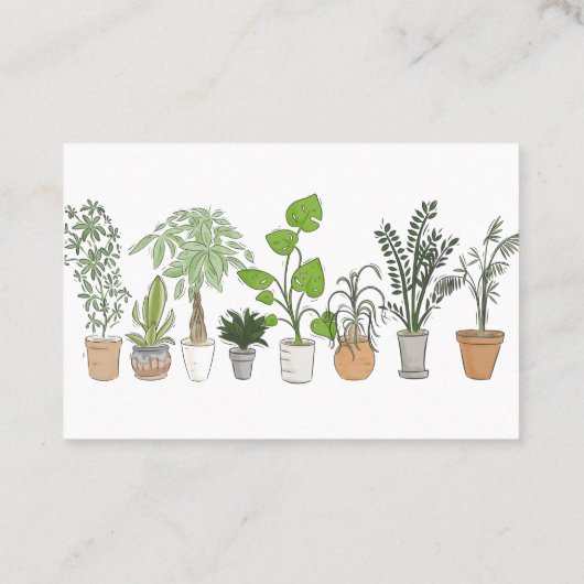 ハウスプランツ名刺 名刺 (裏面)