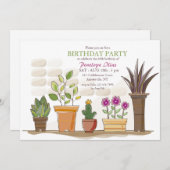 ハウスプランツ招待状 招待状 (正面/裏面)