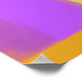 ハウスプラントのピンク紫色の座席を持つ黒猫 ポスター (角)