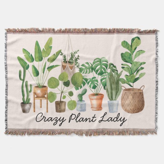 ハウスプラントウォーターカラーガーデニング引用文 スローブランケット (正面)