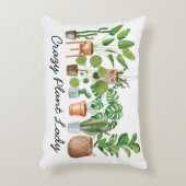 ハウスプラントウォーターカラー引用文 アクセントクッション (正面(垂直))