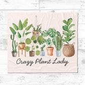 ハウスプラントウォーターカラー引用文 フリースブランケット