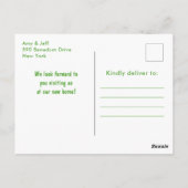 ハウスプラントカクタスダークグリーン新しいホームポストカード ポストカード (裏面)