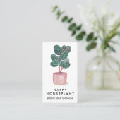 ハウスプラントカラテア祈りの言葉プラントガーデニングソーシャル 名刺 (スタンド正面)