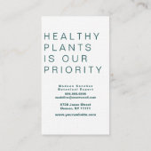 ハウスプラントガーデナーモンスタートロピカルピンク 名刺 (裏面)