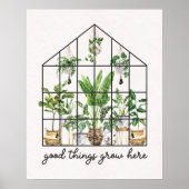 ハウスプラントグッド引用文ウォールアート ポスター (正面)