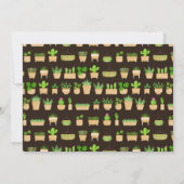 ハウスプラントサボサボダーク茶色の新しいホームアナウンセーム 案内状 (裏面)