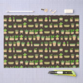 ハウスプラントサボスオンダークブラウンティッシュペーパー 薄葉紙 (クラフト)