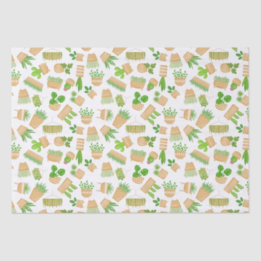 ハウスプラントサボスオンホワイトティッシュペーパー 薄葉紙 (正面)