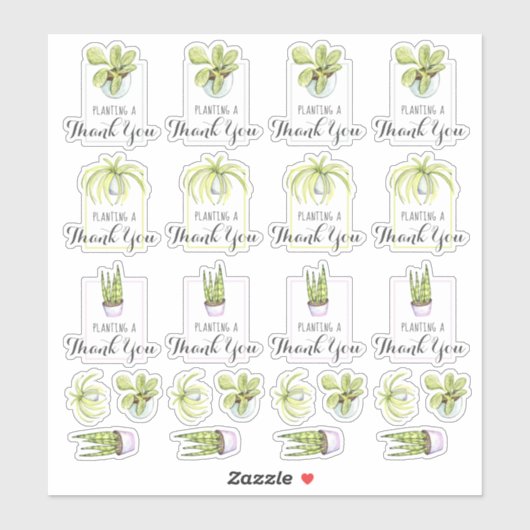 ハウスプラントサンキューパン シール (シート)