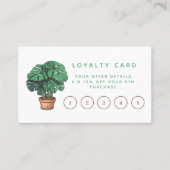 ハウスプラントショップロイヤリティカード。 ロイヤリティカード (正面)