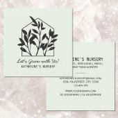 ハウスプラントショップ子供部屋モダン抽象芸術ミニマル スクエア名刺