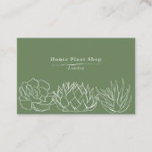 ハウスプラントショップ、ソーシャルメディアの名刺 名刺 (正面)