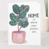 ハウスプラントハッピーニューホームウォーターカラー カード (正面)