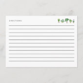 ハウスプラントブライダルシャワーレシピカード エンクロージャーカード (裏面)