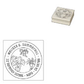 ハウスプラントホビーラウンドアドレス ラバースタンプ (押印)