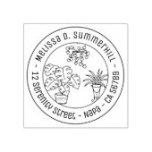 ハウスプラントホビーラウンドアドレス ラバースタンプ (インプリント)