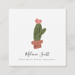 ハウスプラントボタニカルサボテン専門植物学者 スクエア名刺