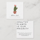 ハウスプラントボタニカルサボテン専門植物学者 スクエア名刺 (正面/裏面)