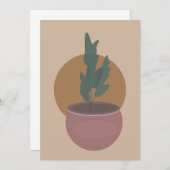 ハウスプラント手引きトーン自然グリーティングカード (正面/裏面)