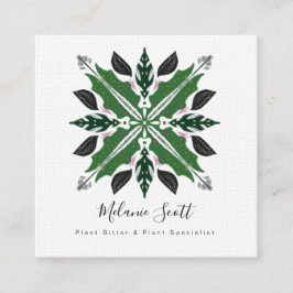 ハウスプラ離れント植物専門植物学者 スクエア名刺