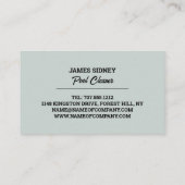 ハウスプールスケッチ、スイミングプールクリーナー 名刺 (裏面)