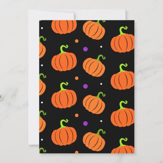 ハウスヘイ幽霊のよく出るブーパープルハロウィーン誕生日 招待状 (裏面)