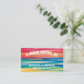 ハウスペイカラフルン絵を描 名刺 (スタンド正面)