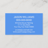 ハウスペイモダンントプロフェッショナル数々のカラー 名刺 (裏面)