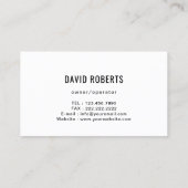 ハウスペインタウォーター絵画カラーのサービス 名刺 (裏面)