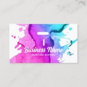 ハウスペインタウォーター絵画カラーのサービス 名刺 (正面)