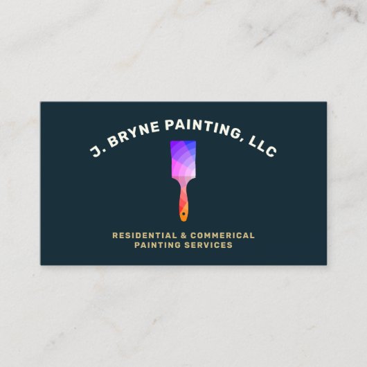 ハウスペインタカラーホイール絵を描ブラシ事業 名刺 (正面)