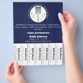 ハウスペインタデコレータカスタムプロフェッショナルロゴF チラシ (手)