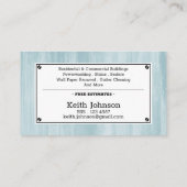 ハウスペインタデコレータプロフェッショナルウォールクリーナー 名刺 (裏面)