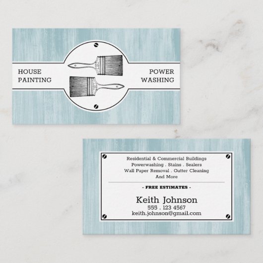 ハウスペインタデコレータプロフェッショナルウォールクリーナー 名刺 (正面/裏面)