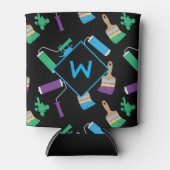 ハウスペインタデコレータモノグラパーソナライズされたム 缶クーラー (正面)