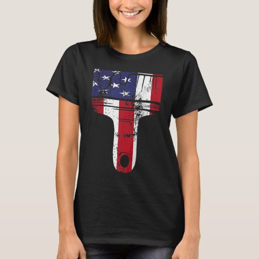 ハウスペインタデコレータ絵を描ブラシ米国国旗 Tシャツ (正面)