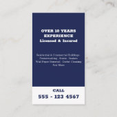 ハウスペインタパワー洗浄モノグラムロゴブルー 名刺 (裏面)