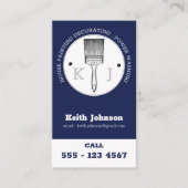 ハウスペインタパワー洗浄モノグラムロゴブルー 名刺 (正面)