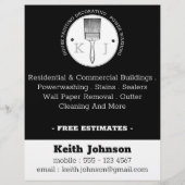 ハウスペインタパワー洗浄請負業者ブラック チラシ (裏面)