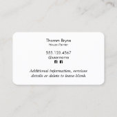 ハウスペインタビジネスカード 名刺 (裏面)