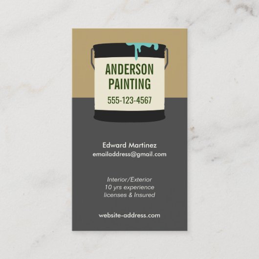 ハウスペインタビジネスカード 名刺 (正面)