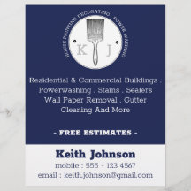 ハウスペインターのパワー洗浄請負業者ダークブルー