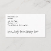 ハウスペインターカラフルユニーク名刺 名刺 (裏面)